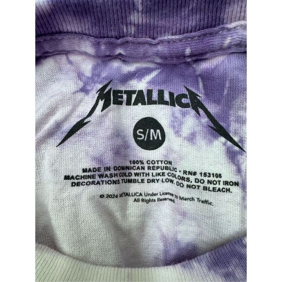Metallica Oversized Tie Dye Short Sleeve Tee Shirt Size Small/Medium - Picture 5 of 7